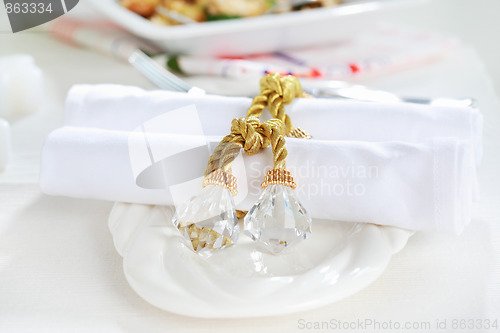 Image of Luxury napkins with napkin ring