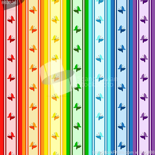 Image of Striped  rainbow pattern 