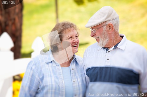 Image of Happy Senior Couple in The Park