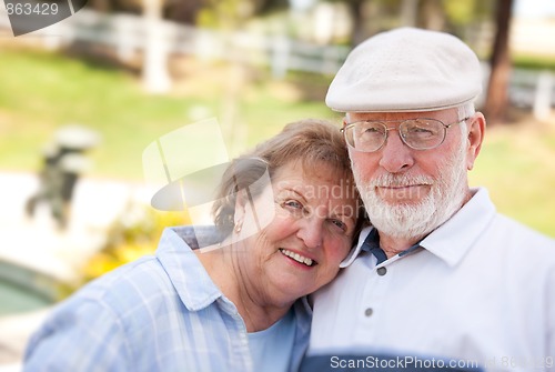 Image of Happy Senior Couple in The Park
