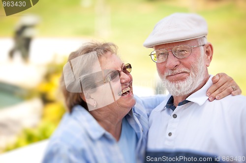 Image of Happy Senior Couple in The Park