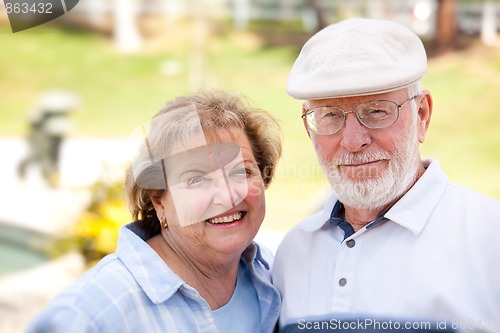 Image of Happy Senior Couple in The Park