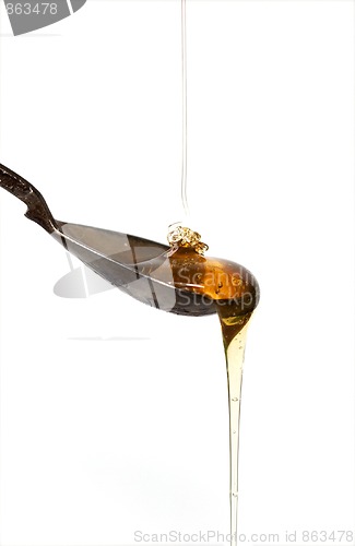 Image of Honey poured on spoon