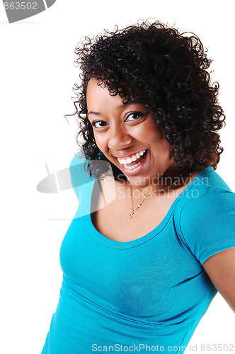 Image of Portrait of a pretty Hispanic girl.