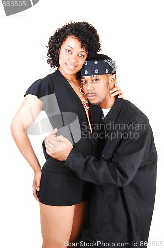 Image of Young Hispanic and black couple.