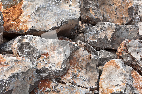 Image of close up stone texture with cracks