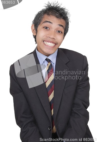 Image of Smirking funny businessman