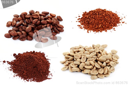 Image of four kind of coffee