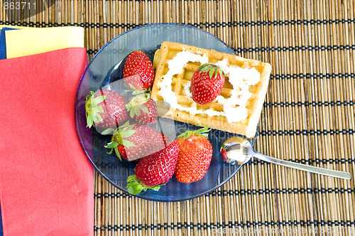Image of dessert is served