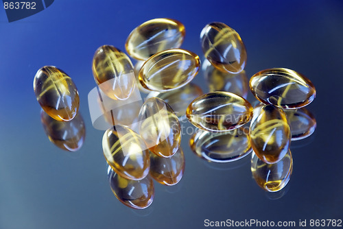 Image of golden capsules