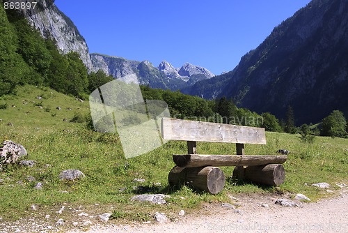 Image of Benches in the bavarian alps