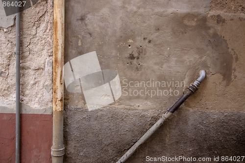 Image of Old Walls and Rain Gutters