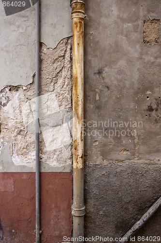 Image of Old Walls and Rain Gutters