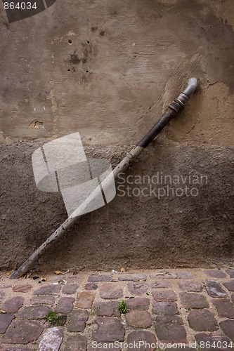 Image of Old Walls and Rain Gutters