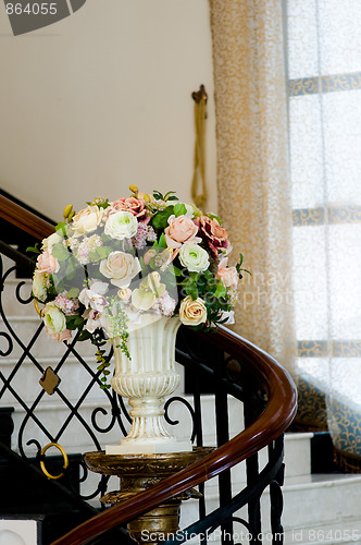 Image of Flowers on the stairs