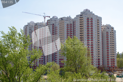 Image of Apartment house under construction