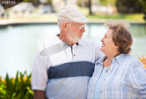 Image of Happy Senior Couple in The Park