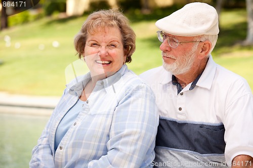 Image of Happy Senior Couple in The Park