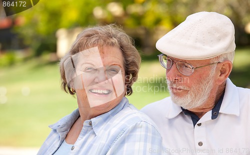 Image of Happy Senior Couple in The Park