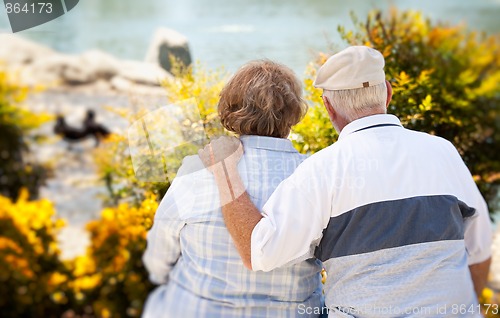 Image of Happy Senior Couple in The Park