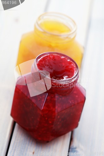Image of orange and raspberry jam