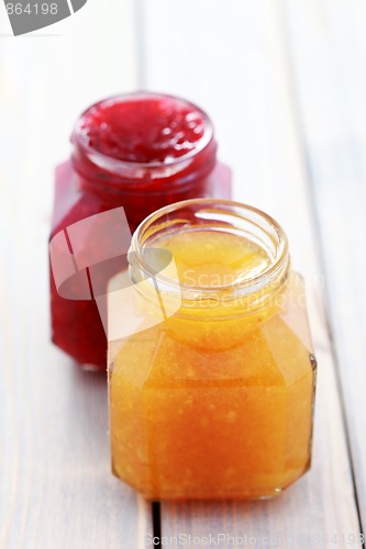 Image of orange and raspberry jam