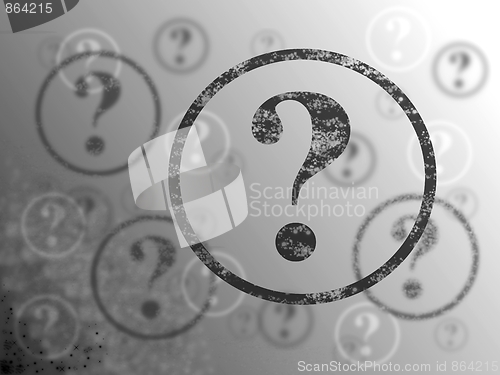 Image of Question Mark Background BW