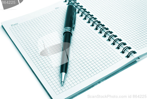 Image of Notepad and pen