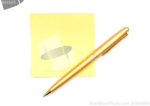 Image of Note paper and pen