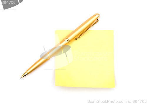 Image of Note paper and pen