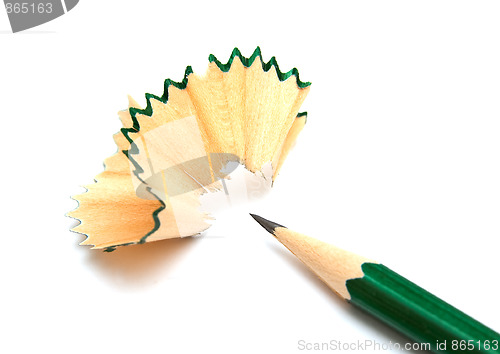 Image of Pencil and shavings