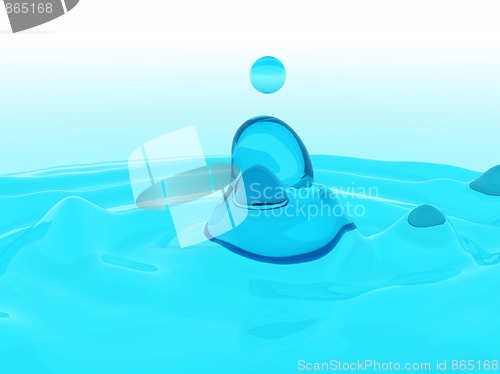 Image of Blue Abstract Blob