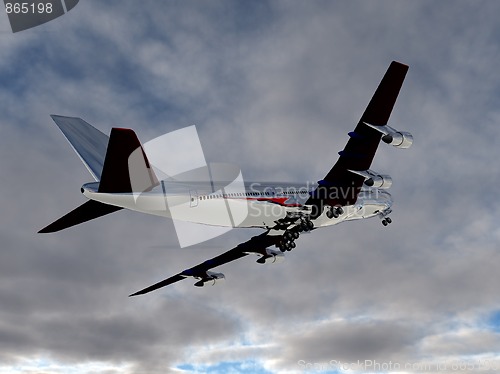 Image of Plane Flying In The Sky 