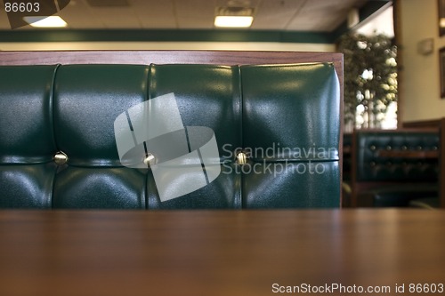 Image of Close up on a Restaurant Booth