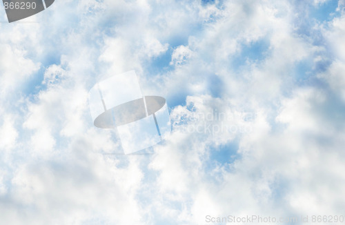 Image of sky covered with clouds