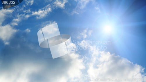 Image of Sun sky clouds