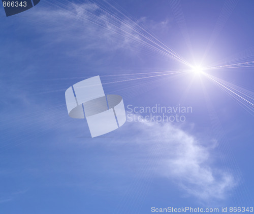 Image of sky covered with clouds