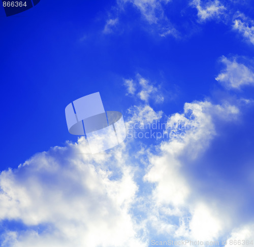 Image of sky covered with clouds