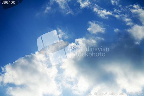 Image of sky covered with clouds