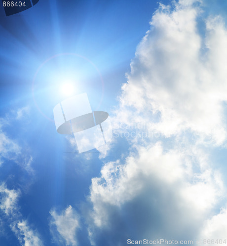 Image of Sun sky clouds