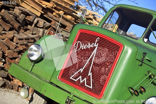 Image of Old green Truck