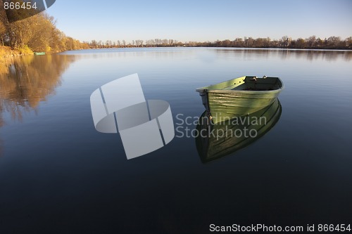 Image of Row boat on Lake
