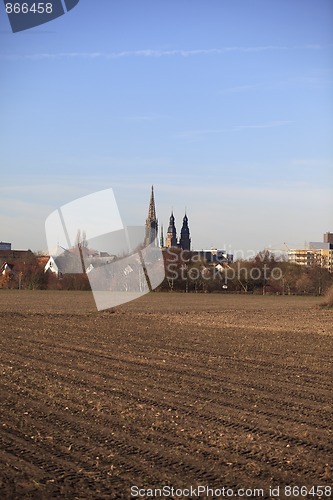 Image of View towards Speyer from the fields