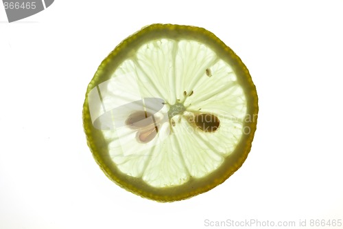 Image of Sliced Lemon isolated on white