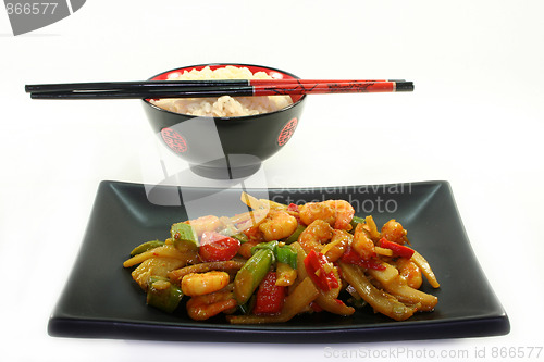 Image of Rice with Asian shrimp
