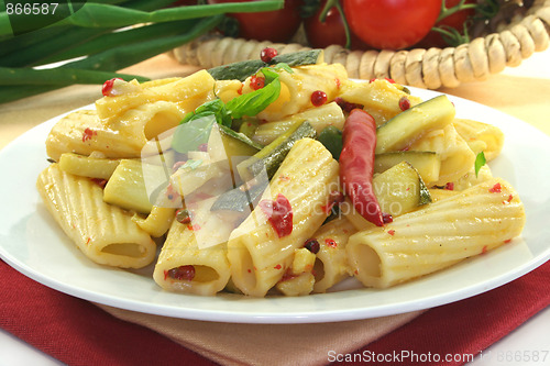 Image of Tortiglione with fiery chili zucchini