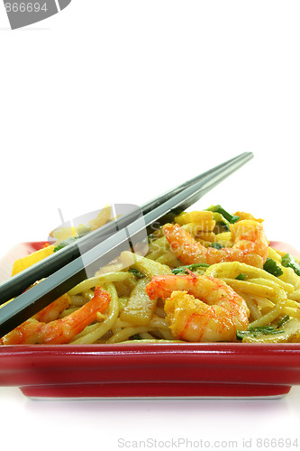 Image of Pasta with asian shrimp