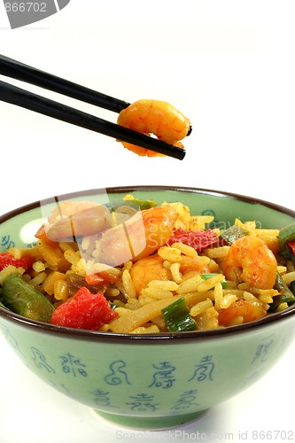 Image of Rice with asian shrimp