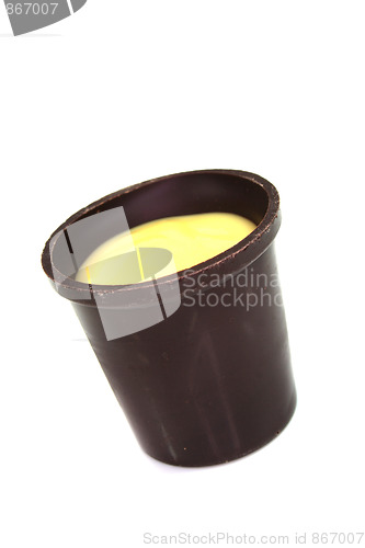 Image of Eggnog in chocolate cups