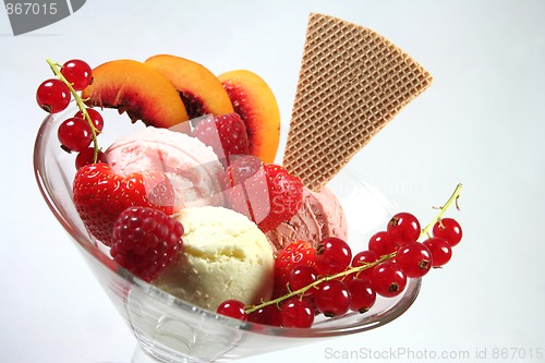 Image of Ice cream with fruit